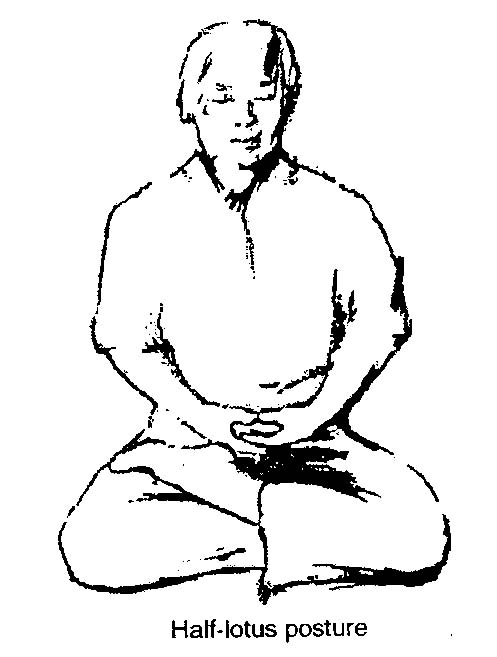 Half-lotus posture