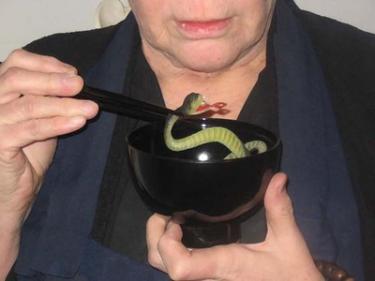 A bowl of snake head soup